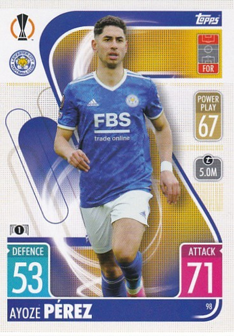 #098 Ayoze Perez (Leicester City) - Topps Match Attax 2021/22