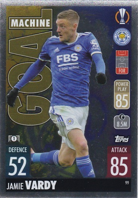 #099 Jamie Vardy (Leicester City) - Topps Match Attax 2021/22