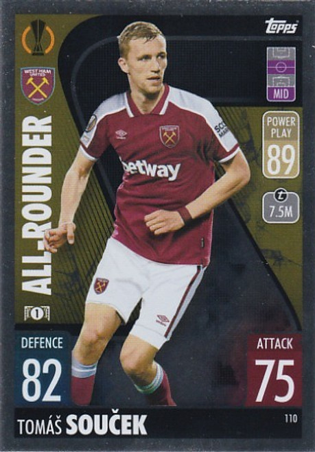 #110 Tomas Soucek (West Ham United) - Topps Match Attax 2021/22