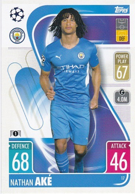 #017 Nathan Ake (Manchester City) - Topps Match Attax 2021/22
