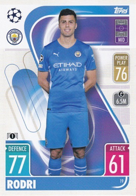 #019 Rodri (Manchester City) - Topps Match Attax 2021/22