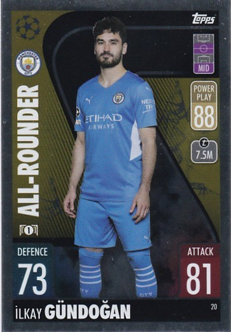 #020 Ilkay Gundogan (Manchester City) - Topps Match Attax 2021/22