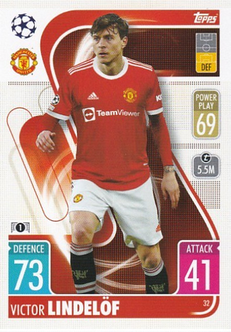 #032 Victor Lindelof (Manchester United) - Topps Match Attax 2021/22