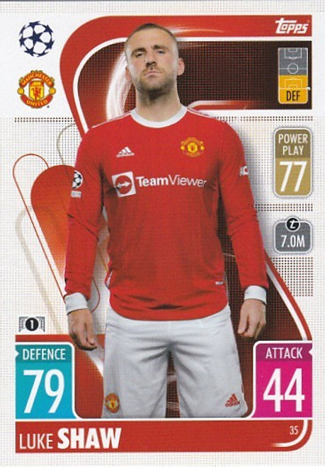 #035 Luke Shaw (Manchester United) - Topps Match Attax 2021/22