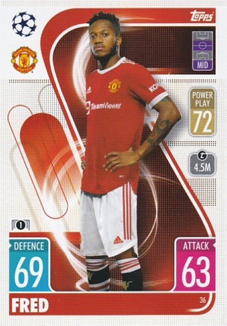 #036 Fred (Manchester United) - Topps Match Attax 2021/22