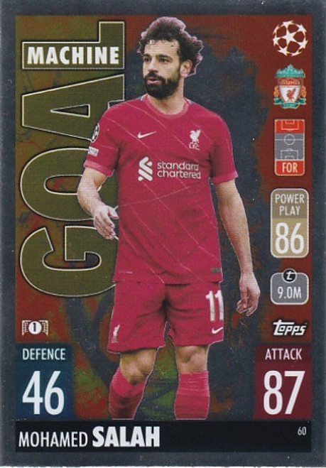 #060 Mohamed Salah (Liverpool) - Topps Match Attax 2021/22