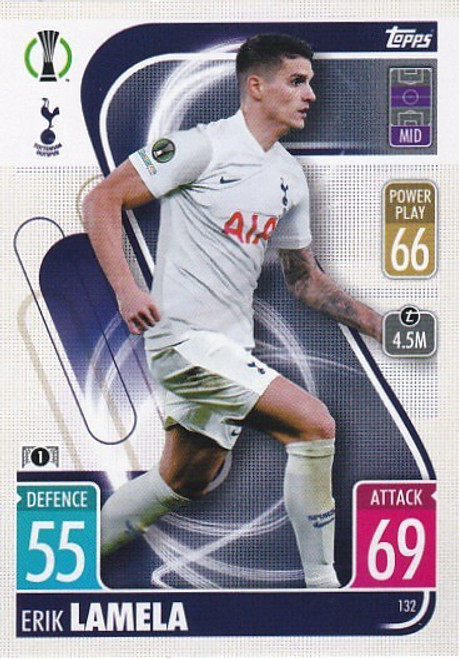 #132 Erik Lamela (Tottenham) - Topps Match Attax 2021/22