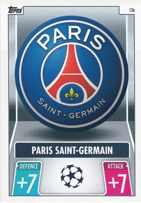 #136 Club Badge (PSG) - Topps Match Attax 2021/22