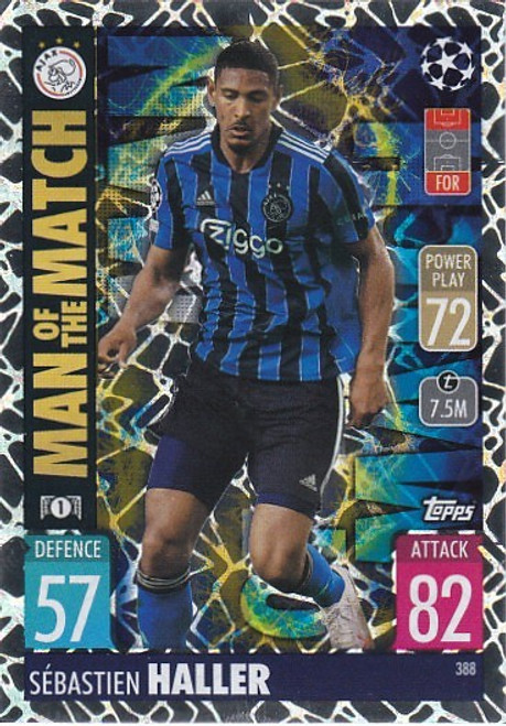 #388 Sebastien Haller (Ajax) - MAN OF THE MATCH - Topps Match Attax 2021/22