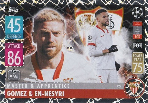 #429 Papu Gomez & Youssef En-Nesyri (Sevilla) - MASTER & APPRENTICE - Topps Match Attax 2021/22