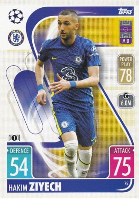 #075 Hakim Ziyech (Chelsea) - Topps Match Attax 2021/22