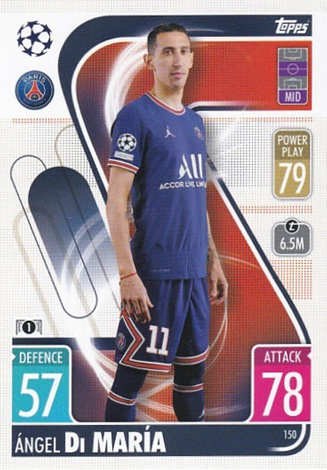#150 Angel Di Maria (PSG) - Topps Match Attax 2021/22