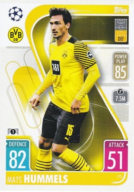 #175 Mats Hummels (Borussia Dortmund) - Topps Match Attax 2021/22