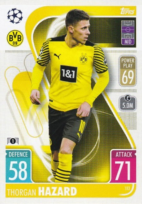 #183 Thorgan Hazard (Borussia Dortmund) - Topps Match Attax 2021/22