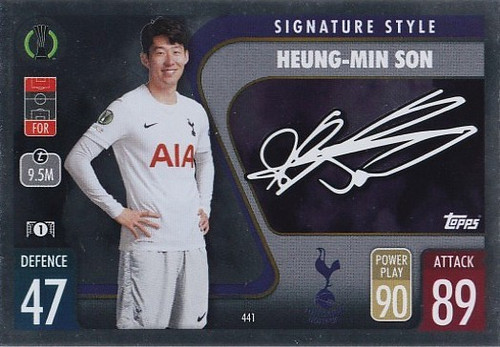 #441 Heung-Min Son (Tottenham) - SIGNATURE STYLE - Topps Match Attax 2021/22