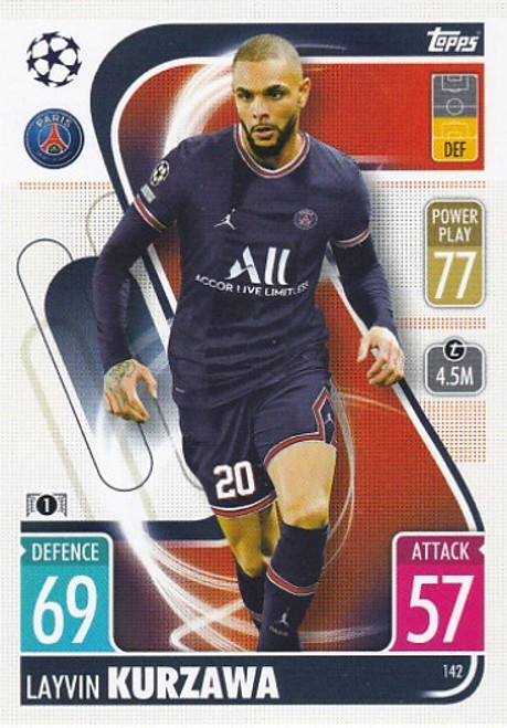 #142 Layvin Kurzawa (PSG) - Topps Match Attax 2021/22