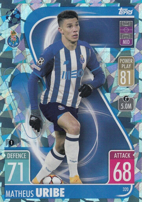 #320 Matheus Uribe (Porto) - CRYSTAL PARALLEL - Topps Match Attax 2021/22
