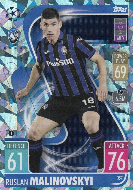 #357 Ruslan Malinovskyi (Atalanta) - CRYSTAL PARALLEL - Topps Match Attax 2021/22