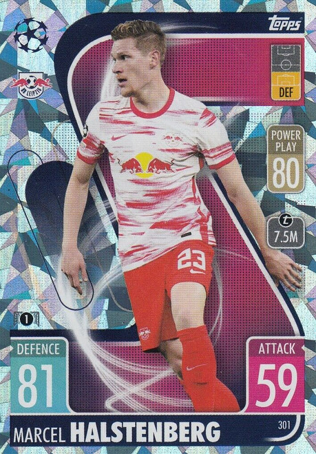 #301 Marcel Halstenberg (RB Leipzig) - CRYSTAL PARALLEL - Topps Match Attax 2021/22