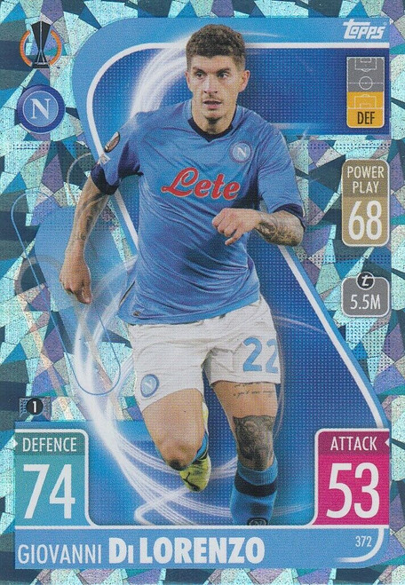 #372 Giovanni Di Lorenzo (Napoli) - CRYSTAL PARALLEL - Topps Match Attax 2021/22