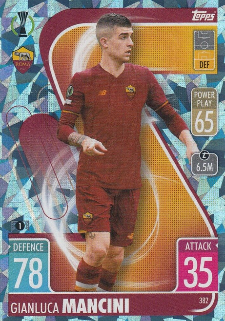 #382 Gianluca Mancini (Roma) - CRYSTAL PARALLEL - Topps Match Attax 2021/22