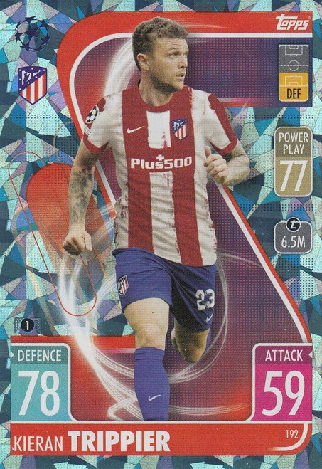 #192 Kieran Trippier (Atletico Madrid) - CRYSTAL PARALLEL - Topps Match Attax 2021/22