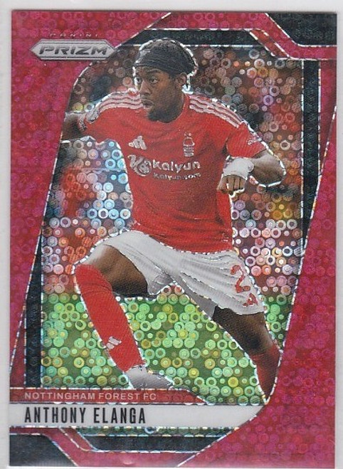 #261 Anthony Elanga (Nottingham Forest) - BREAKAWAY RED PARALLEL 20/49 - Panini Prizm Premier League 2024/25