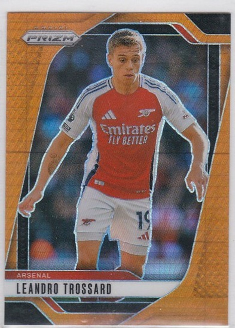 #027 Leandro Trossard (Arsenal) - ORANGE HYPER PARALLEL - Panini Prizm Premier League 2024/25