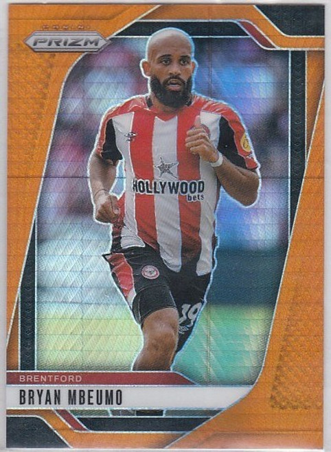 #248 Bryan Mbeumo (Brentford) - ORANGE HYPER PARALLEL - Panini Prizm Premier League 2024/25
