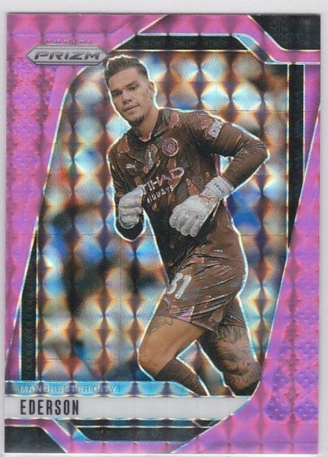 #007 Ederson (Manchester City) - PINK MOSAIC PARALLEL - Panini Prizm Premier League 2024/25