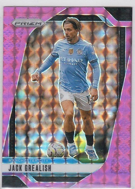 #011 Jack Grealish (Manchester City) - PINK MOSAIC PARALLEL - Panini Prizm Premier League 2024/25