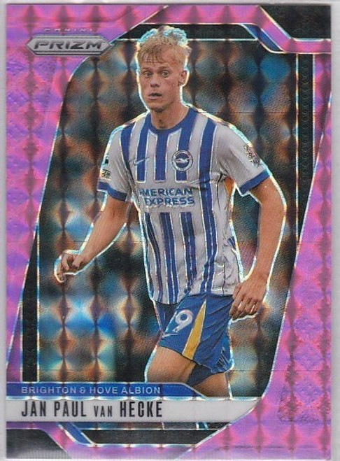 #184 Jan Paul Van Hecke (Brighton) - PINK MOSAIC PARALLEL - Panini Prizm Premier League 2024/25