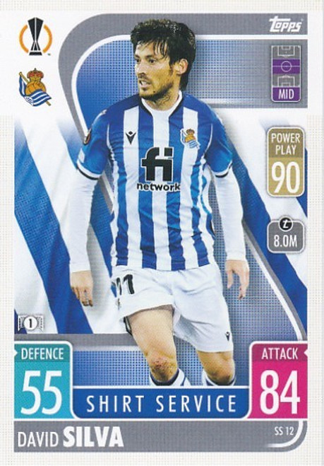SS012 - David Silva (Real Sociedad) - SHIRT SERVICE - Topps Match Attax Extra 2021/22