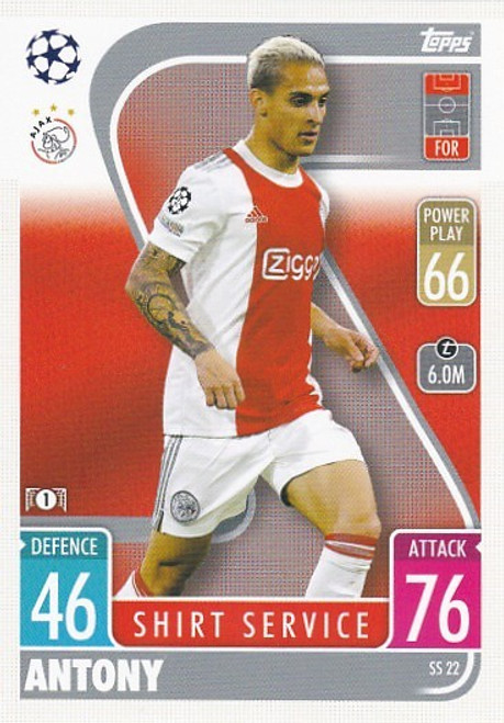 SS022 - Antony (Ajax) - SHIRT SERVICE - Topps Match Attax Extra 2021/22