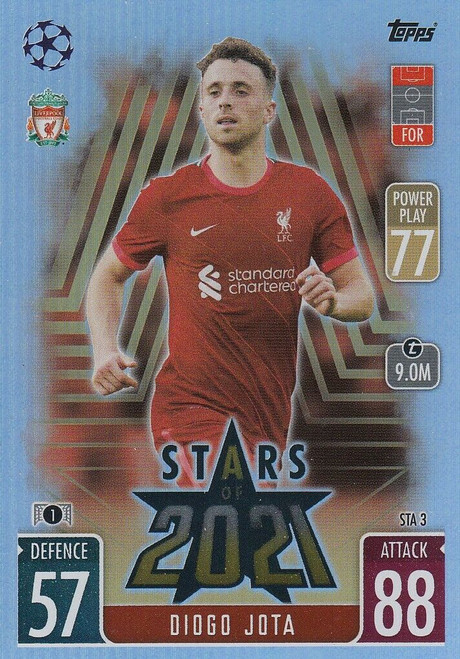 STA003 - Diogo Jota (Liverpool) - STARS OF 2021 - Topps Match Attax Extra 2021/22