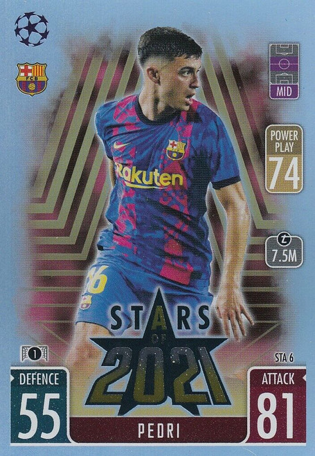 STA006 - Pedri (Barcelona) - STARS OF 2021 - Topps Match Attax Extra 2021/22