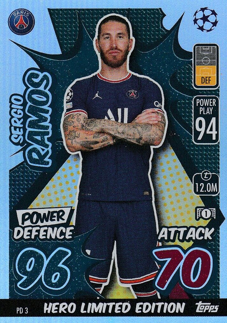 PD3 - Sergio Ramos (PSG) - HERO LIMITED EDITION - Topps Match Attax Extra 2021/22