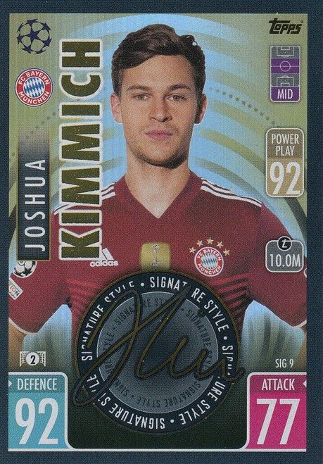 SIG009 - Joshua Kimmich (Bayern Munich) - SIGNATURE STYLE - Topps Match Attax Extra 2021/22