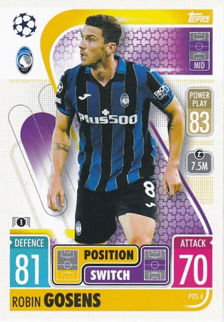 POS4 - Robin Gosens (Atalanta) - POSITION SWITCH - Topps Match Attax Extra 2021/22