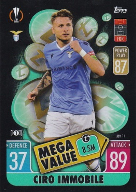 MV011 - Ciro Immobile (Lazio) - MEGA VALUE - Topps Match Attax Extra 2021/22
