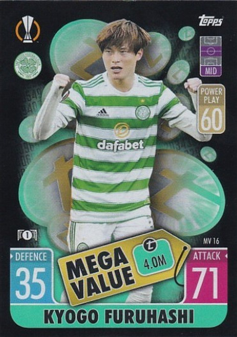 MV016 - Kyogo Furuhashi (Celtic) - MEGA VALUE - Topps Match Attax Extra 2021/22