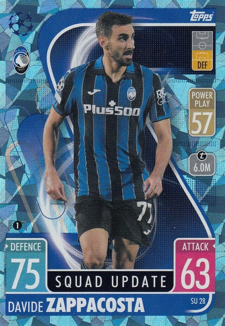 SU028 - Davide Zappacosta (Atalanta) - SQUAD UPDATE (CRYSTAL PARALLEL) - Topps Match Attax Extra 2021/22