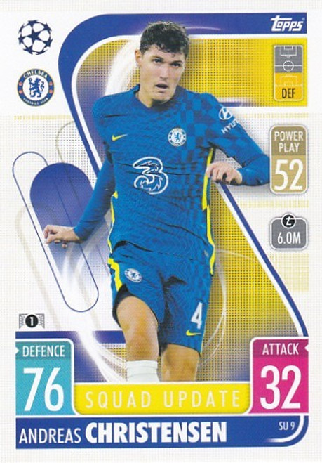 SU009 - Andreas Christensen (Chelsea) - SQUAD UPDATE - Topps Match Attax Extra 2021/22