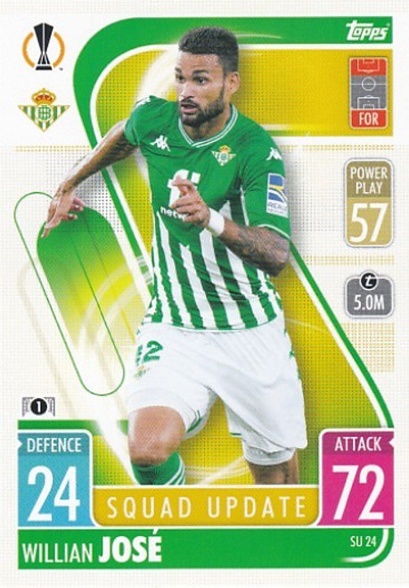SU024 - Willian Jose (Real Betis) - SQUAD UPDATE - Topps Match Attax Extra 2021/22