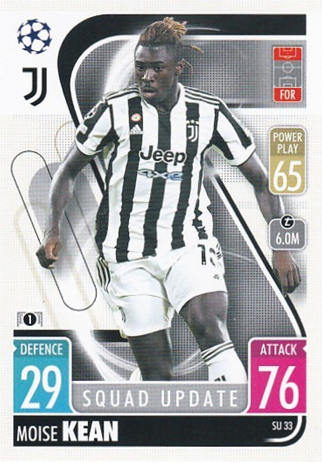 SU033 - Moise Kean (Juventus) - SQUAD UPDATE - Topps Match Attax Extra 2021/22