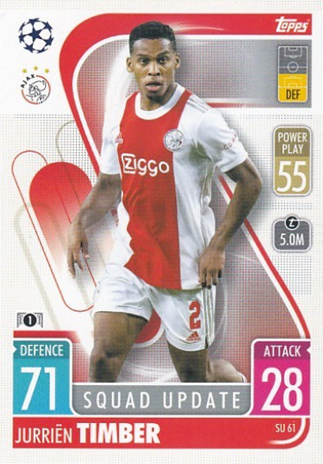 SU061 - Jurrien Timber (Ajax) - SQUAD UPDATE - Topps Match Attax Extra 2021/22
