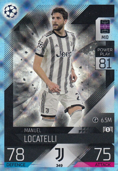 #349 Manuel Locatelli (Juventus) - CRYSTAL PARALLEL - Topps Match Attax 2022/23
