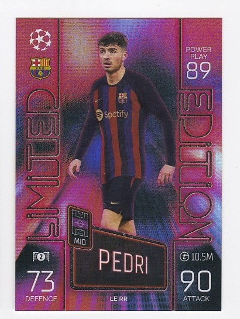 LERR - Pedri (Barcelona) - LIMITED EDITION (RED RAY) - Topps Match Attax 2022/23
