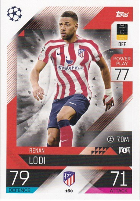 #160 Renan Lodi (Atletico Madrid) - Topps Match Attax 2022/23