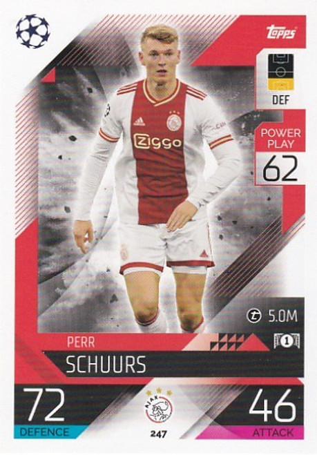 #247 Perr Schuurs (Ajax) - Topps Match Attax 2022/23